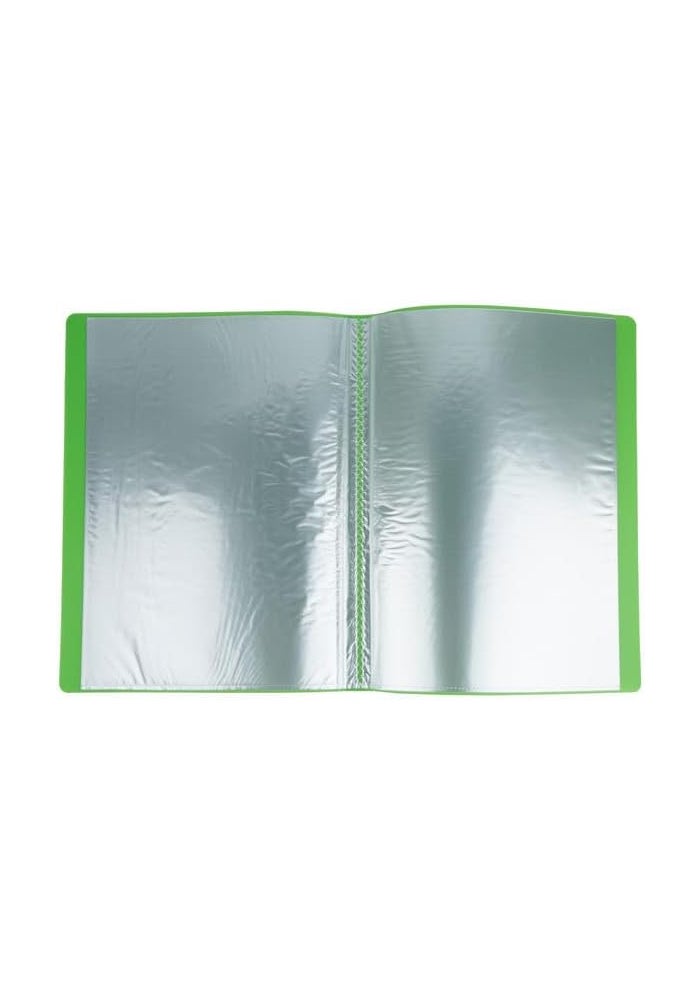 DAISO A4 Clear Book, Green with 40 Pockets - Image 2